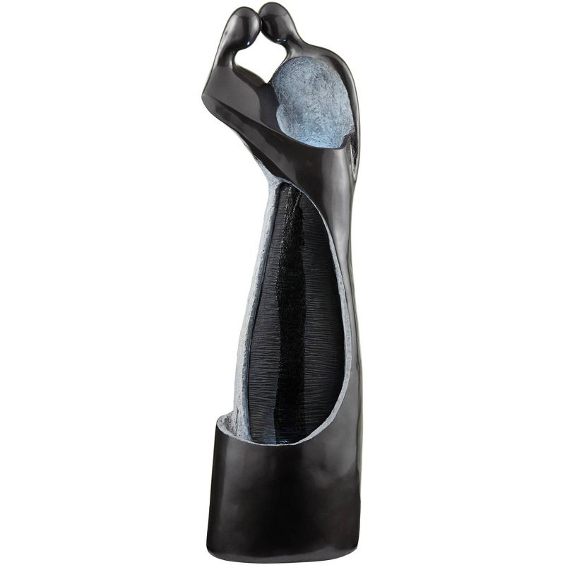 John Timberland Modern Couple Outdoor Floor Water Fountain with Light LED 47" High for Yard Garden Patio Deck Home