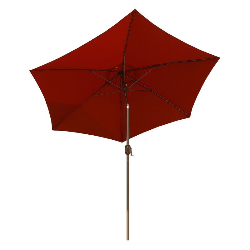 9.75' x 9.75' Round Crank Patio Umbrella - Rust
