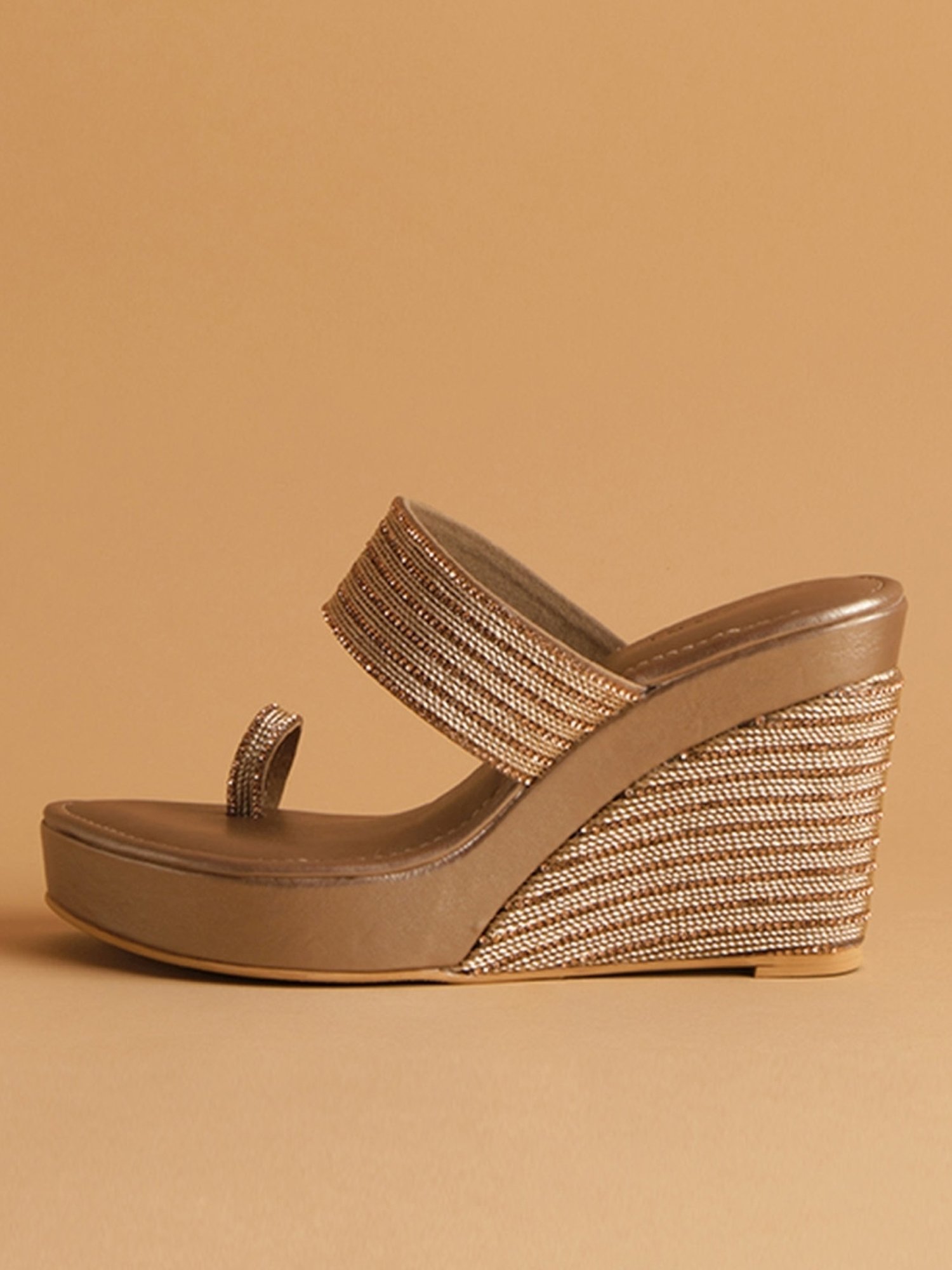 Eridani Women's Myraa Rose Gold Toe Ring Wedges