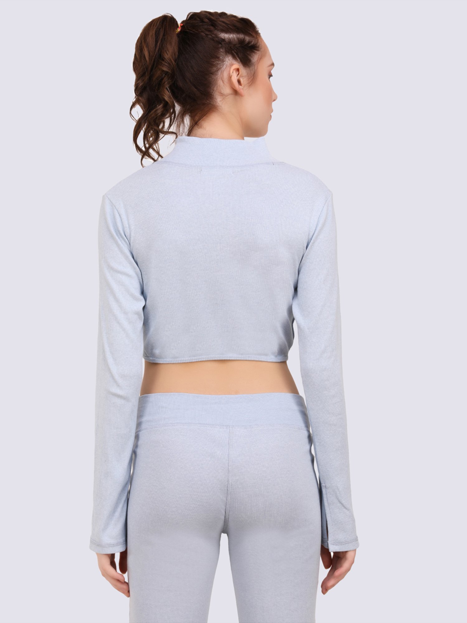 EVERDION Grey Cotton Sports Top