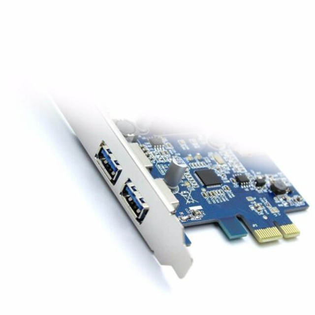 2 USB3.0 Port+19pin Header PCI-e x1 Card PCI Express USB 3.0 w/ Molex 4P IDE