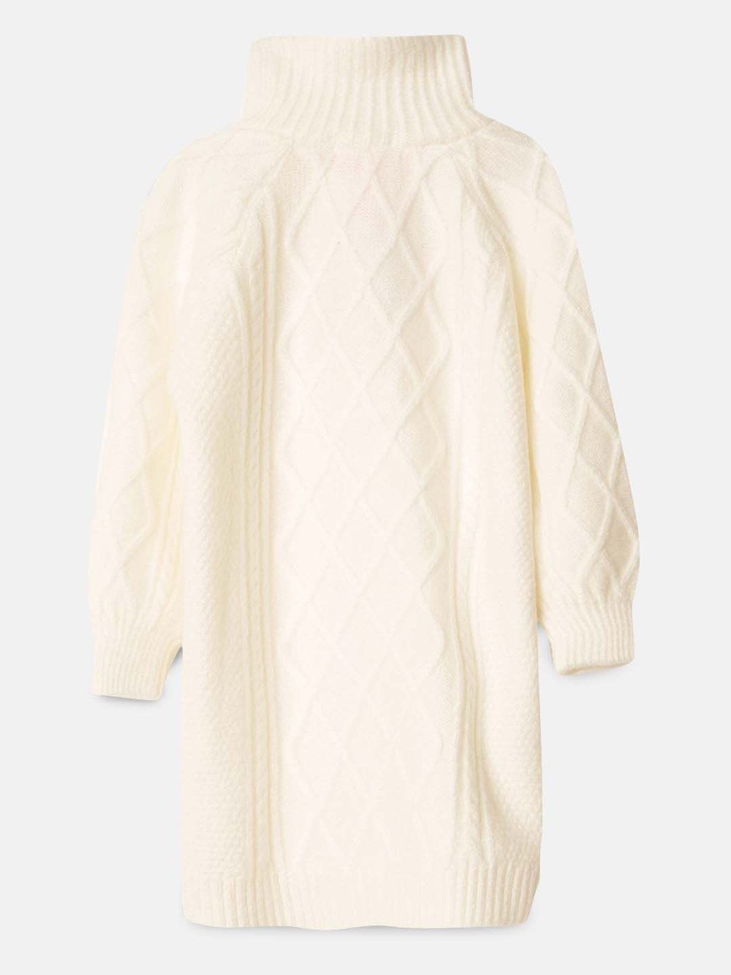 Angel & Rocket Kids Cream Solid Full Sleeves Tunic Dress