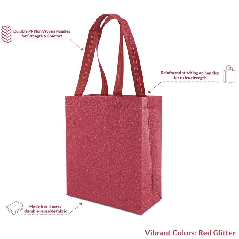 12pc Glitter Gift Bags