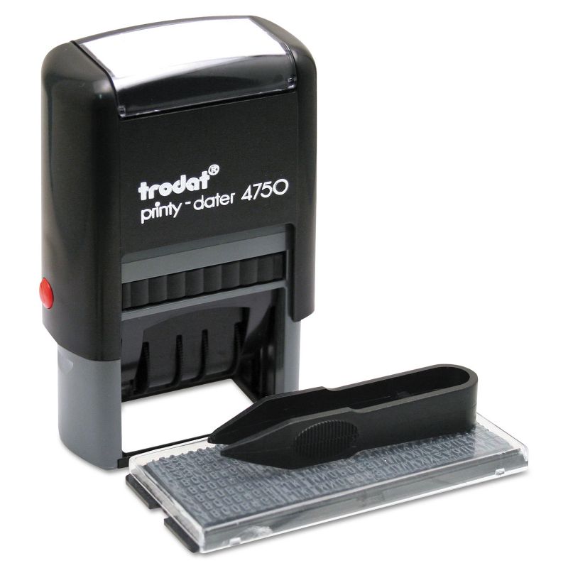 Trodat Self-Inking Do It Yourself Message Dater 3/4 x 1 7/8 Blue/Red 5916