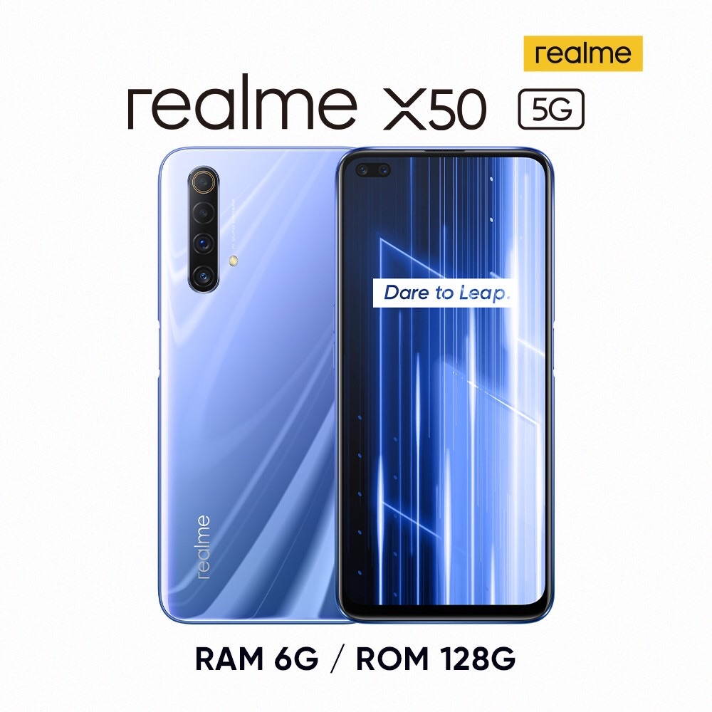 Realme X50 5G | 6G/128G | RMX2144 | Snapdragon 765G | unlocked 5G smartphone | GSM Only, No CDMA | Google Play installed | international version not CN version | Ice Silver