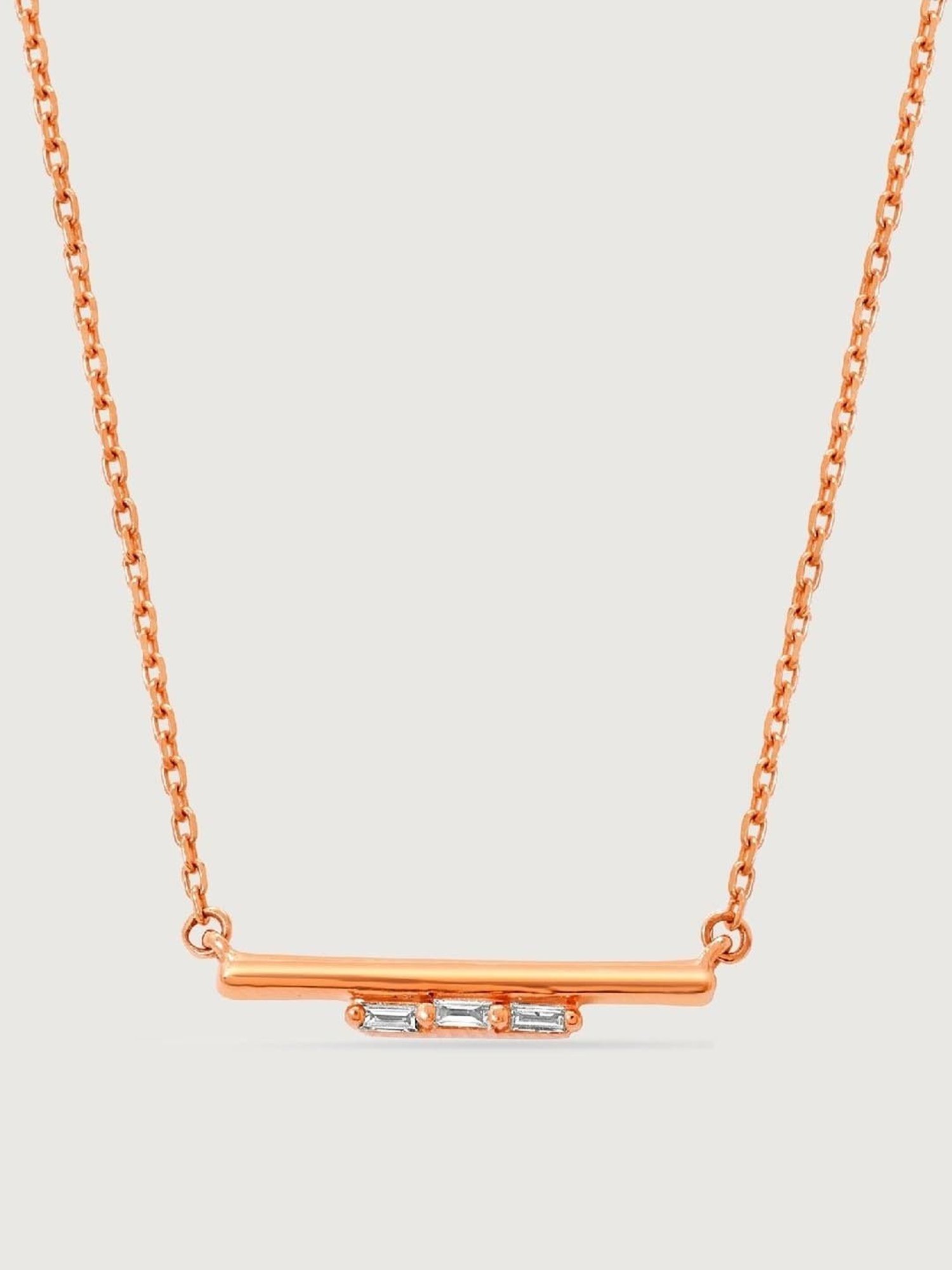 Mia by Tanishq Dual Radiance 18k Gold & Diamond Pendant with Chain