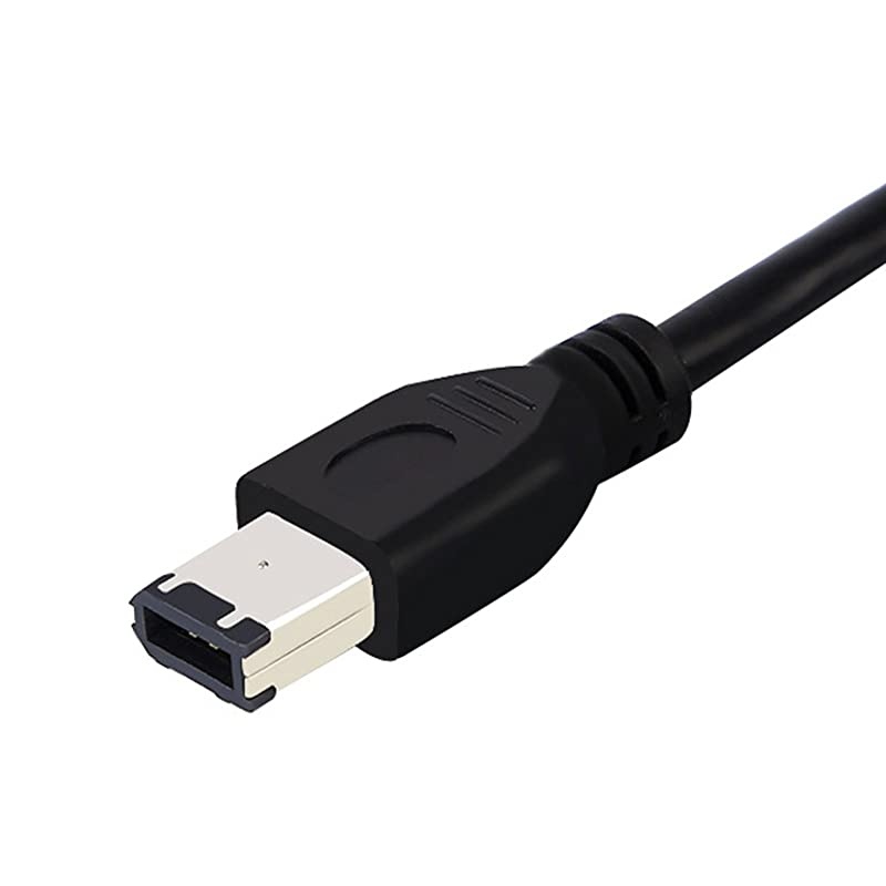 5FT 6 Pin to 6 Pin Firewire DV iLink Male to Male IEEE 1394 Cable(Black)