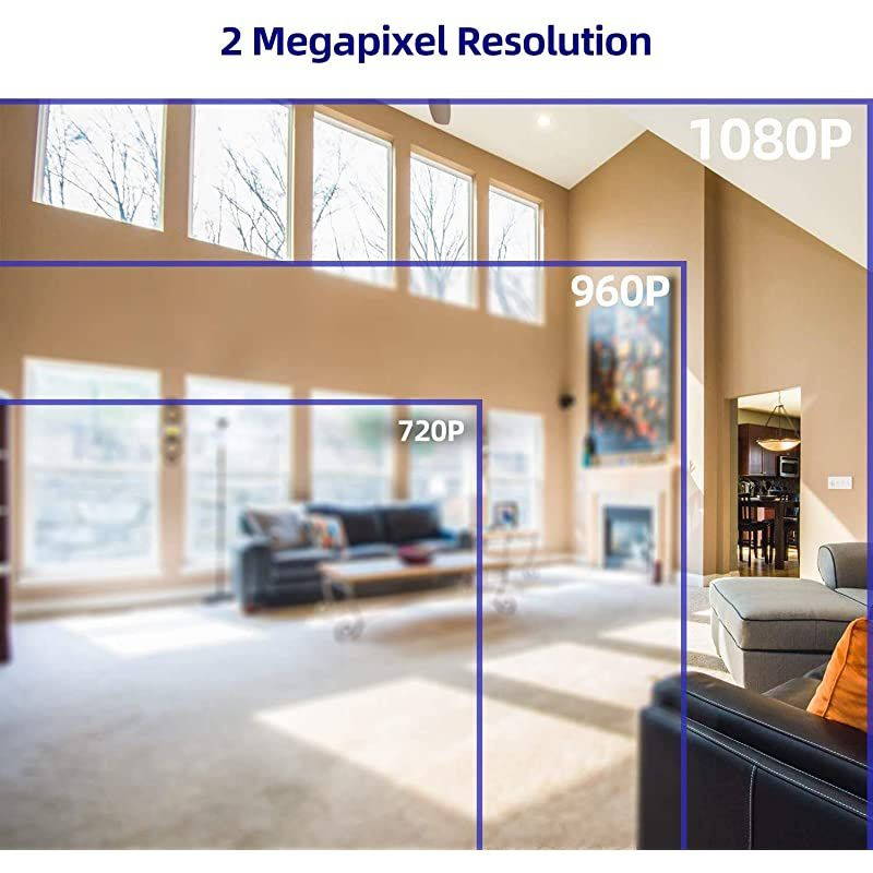 5MP 2TB] Wired Security Camera System, 8CH 5MP Super HD DVR Surveillance Systems 8PCS Full HD Indoor Outdoor Home Cameras with Night Vision Motion Detection