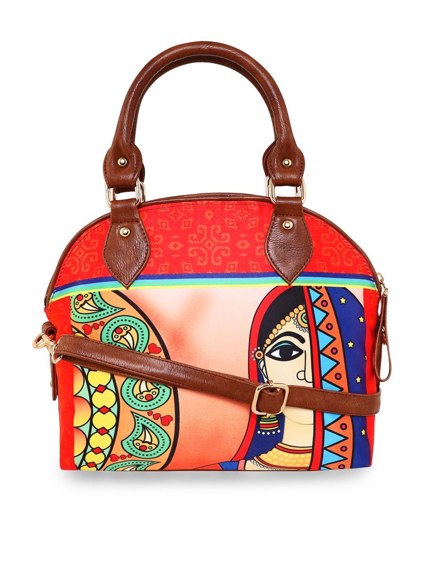 Sabhyata Multicolor Printed Medium Satchel Handbag
