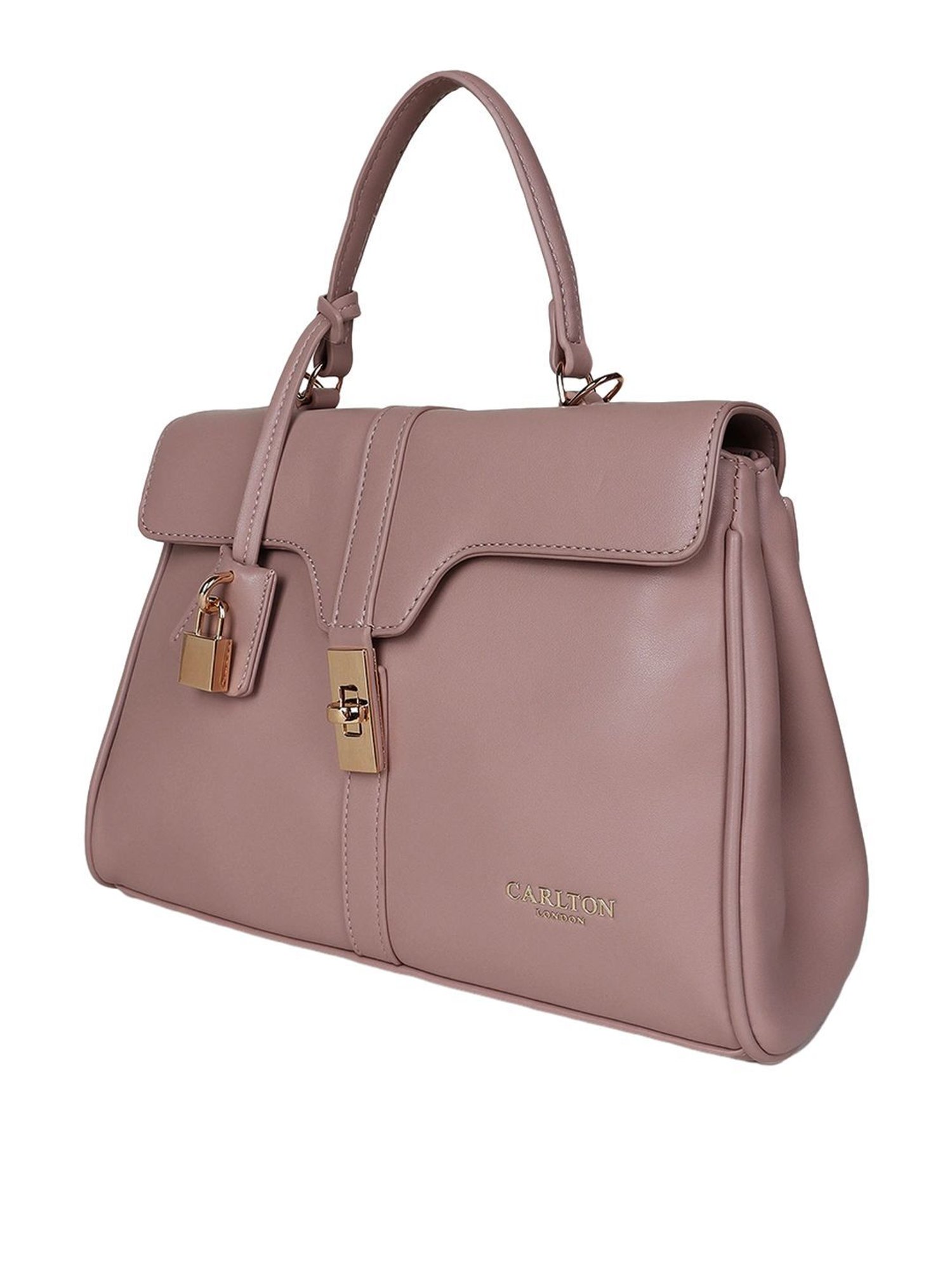 Carlton London Purple Solid Medium Handbag