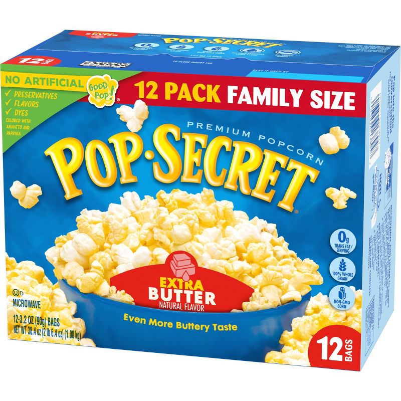 Pop Secret Extra Butter Microwave Popcorn - 12ct