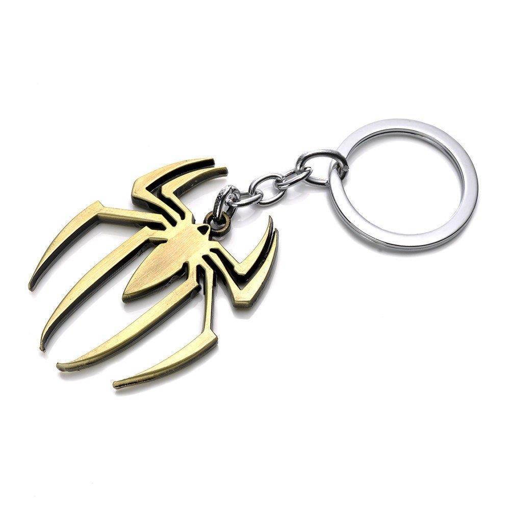 OK-STORE Spider Symbol Zinc Alloy Keychain, Spider Key Chain Stainless Steel Keyring Tag Metal Pendant for Your Autos, Home or Boat