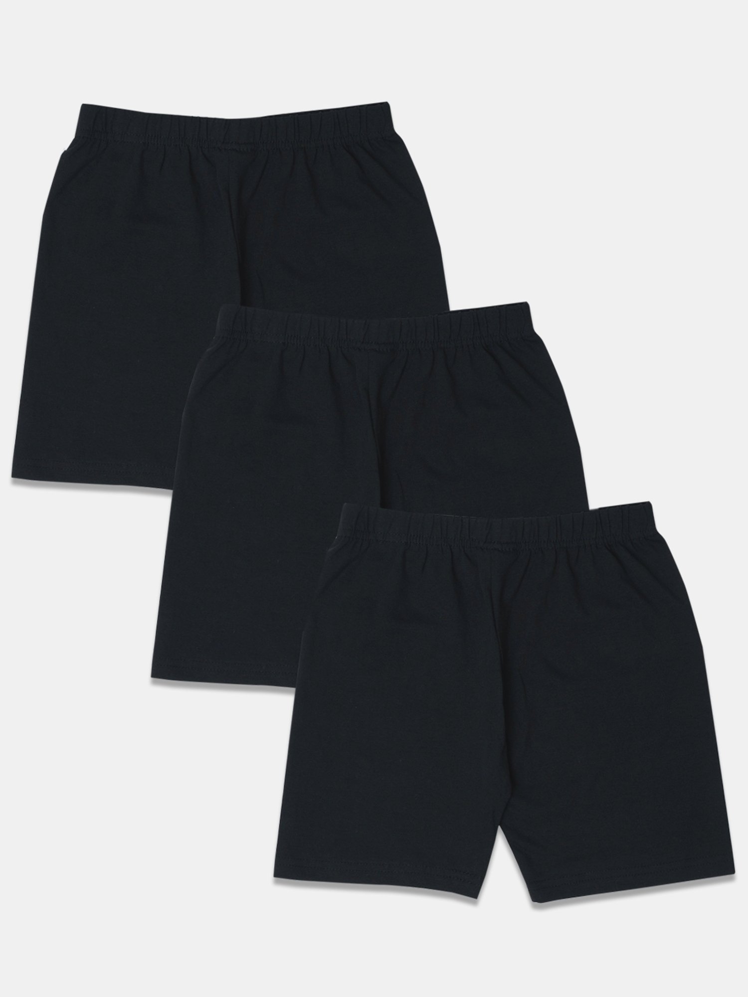 Sillysally Kids Black Solid Bloomers (Pack of 3)