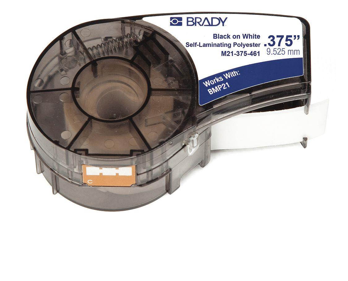 BRADY M21-375-430 Label Tape Cartridge, Black/Clear, Labels/Roll: Continuous