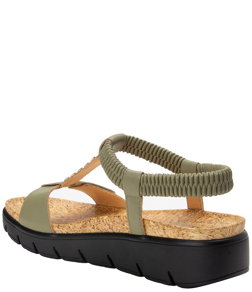 Alegria Harlie T-Strap Ankle Strap Platform Wedge Sandals