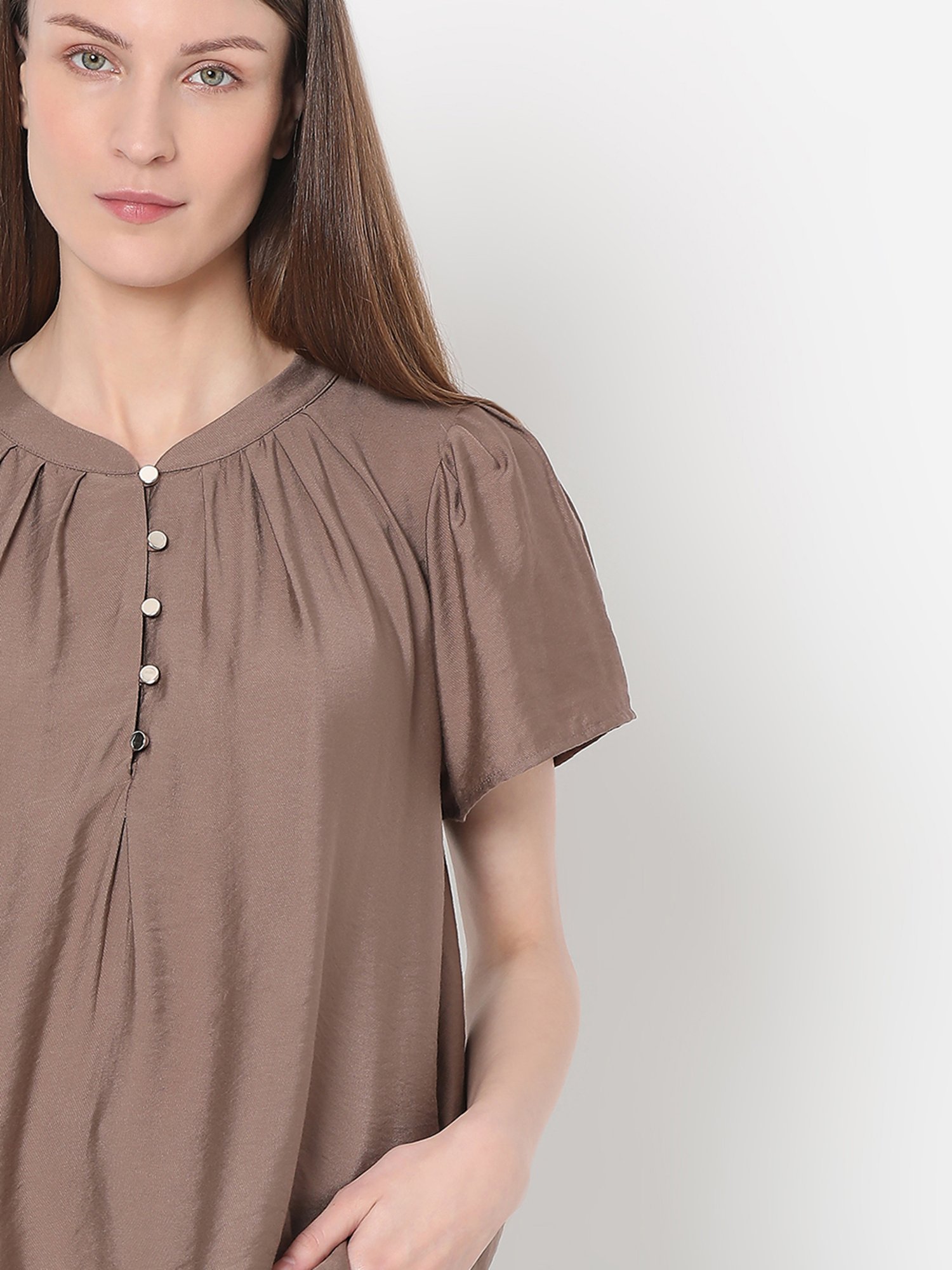 Vero Moda Brown Regular Fit Top