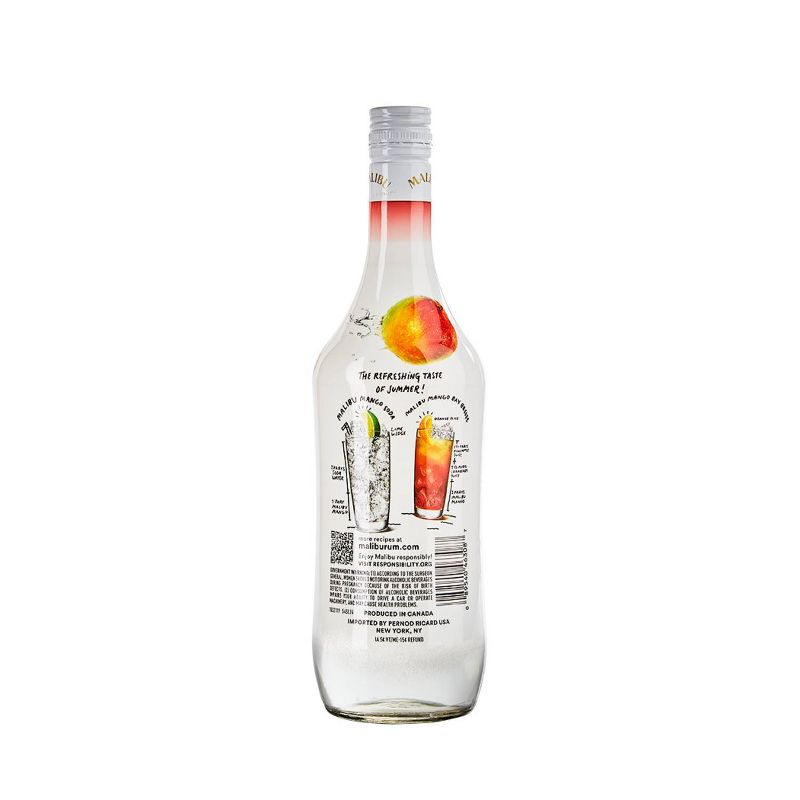 Malibu Caribbean Rum with Mango Liqueur - 750ml Bottle