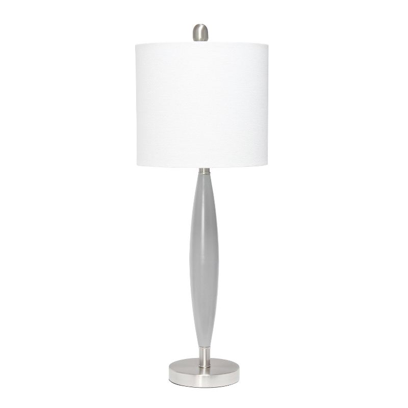 Stylus Table Lamp with Fabric Shade Gray - Lalia Home