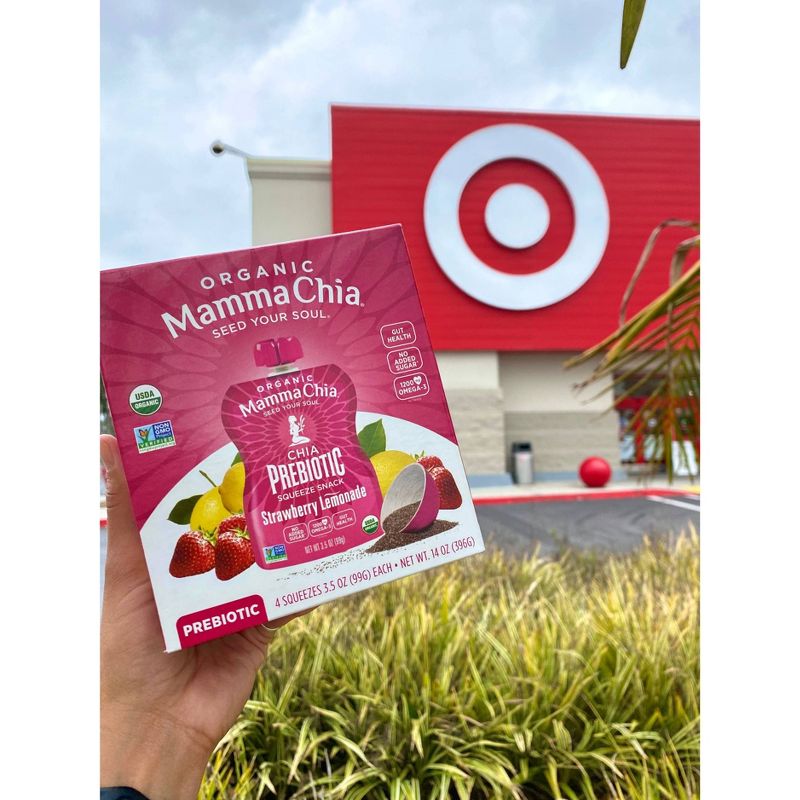 Mamma Chia Strawberry Lemonade Squeeze Vitality Snack - 4ct