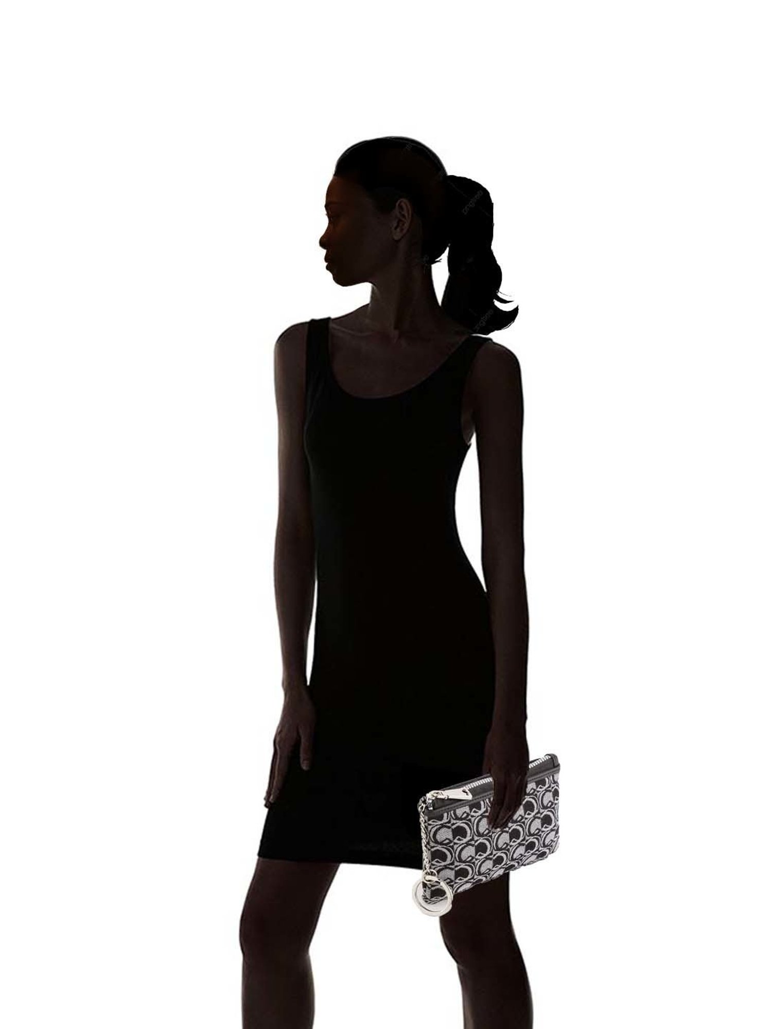 CARPISA Marianna Black & Grey Printed Coin Pouch