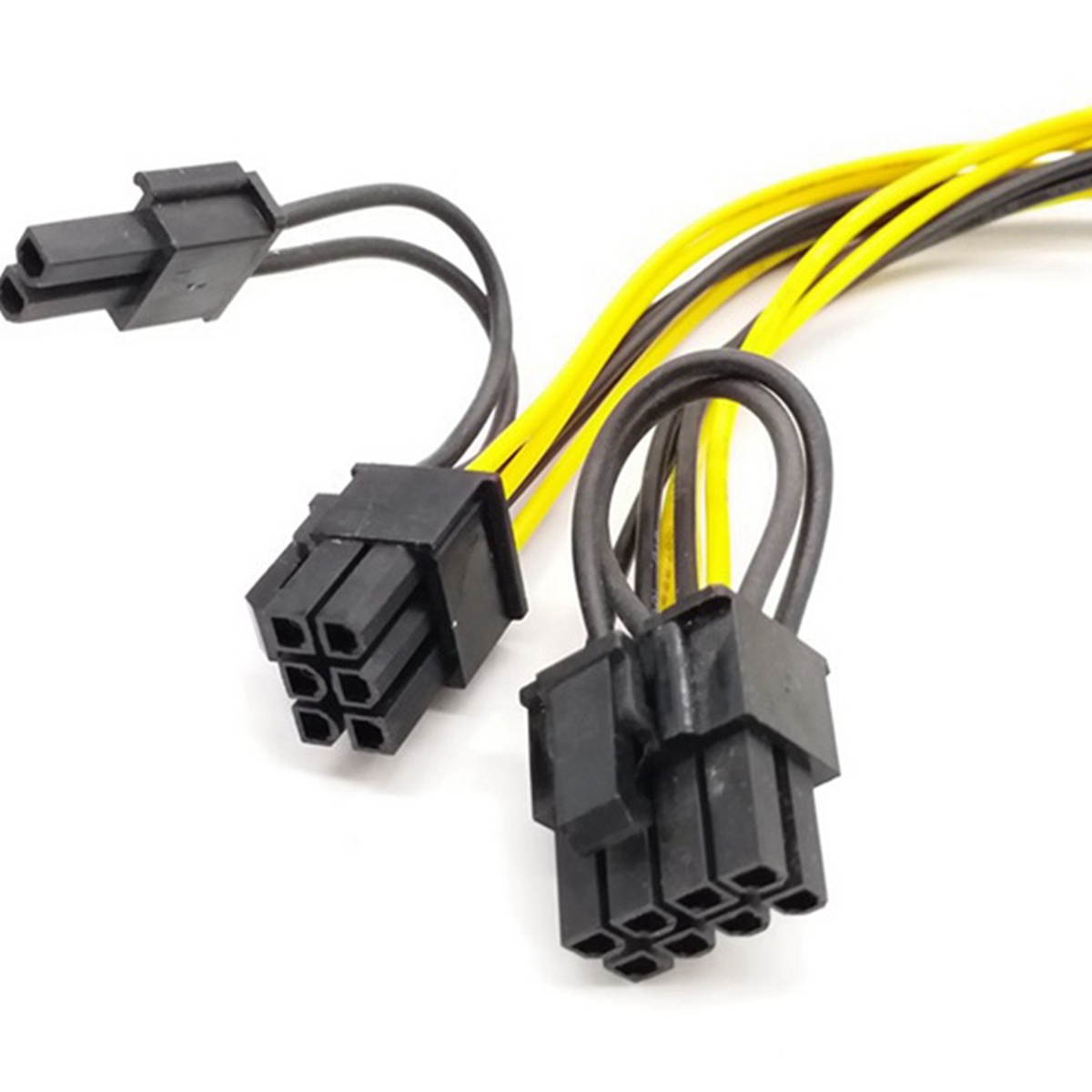 5PCS PCI-E 6-Pin to Dual 6+2-Pin Power Splitter Cable & 5Pcs 8Pin 6+2P Male GPU Image Video Card Miner Power Cable Cord