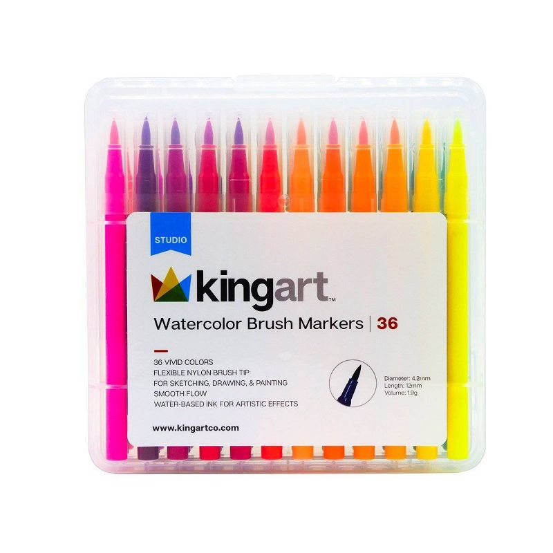 Kingart 105ct Markers Gel Pens Drawing Pad Bundle