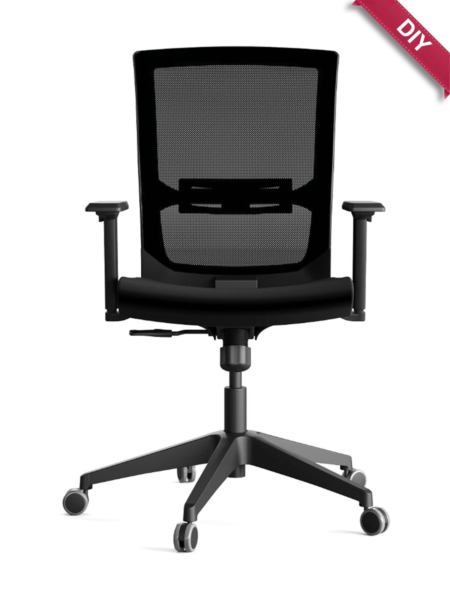 HNI India Quip Black PU Foam Armrest Office & Study Desk Chair