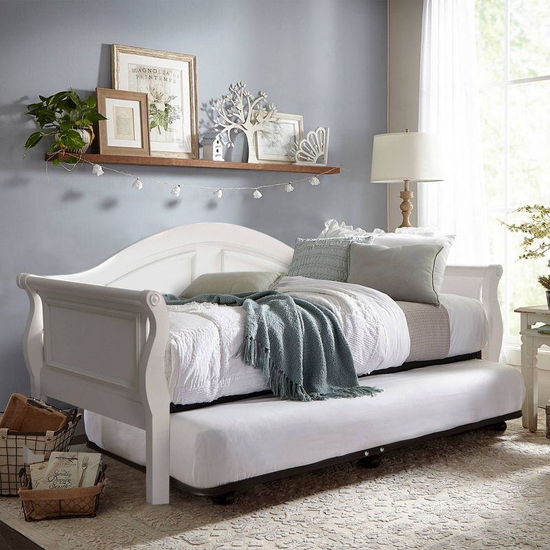Twin Bedford Complete Wood Daybed with Trundle White - Hillsdale Furniture