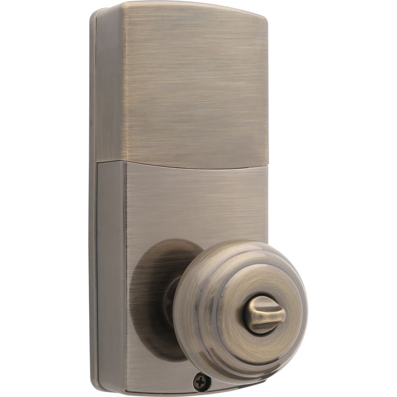 Honeywell Electronic Entry Knob Door Lock- Polished Brass