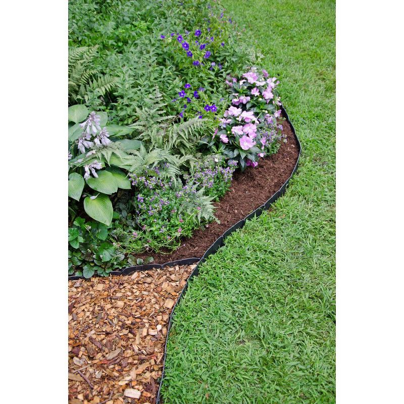 Easy No- Dig, Pound-In, Interlocking Landscaping Edging Kit 8" Tall, 20' Long - Gardener's Supply Company