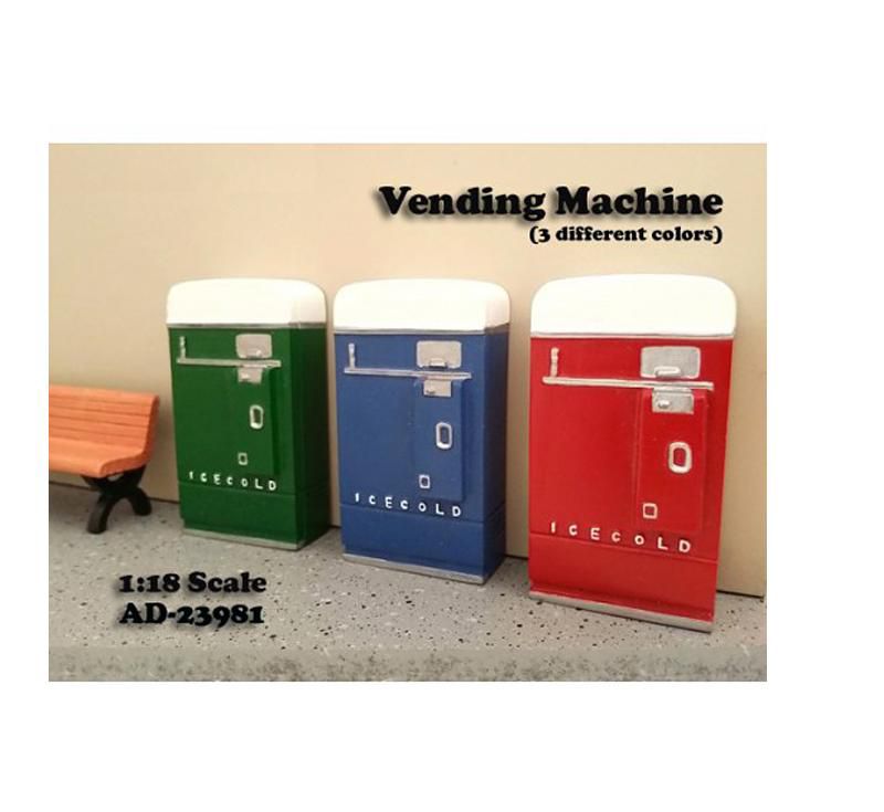 1 Piece Vending Machine Accessory Diorama Green 1:18 Scale Models by American Diorama