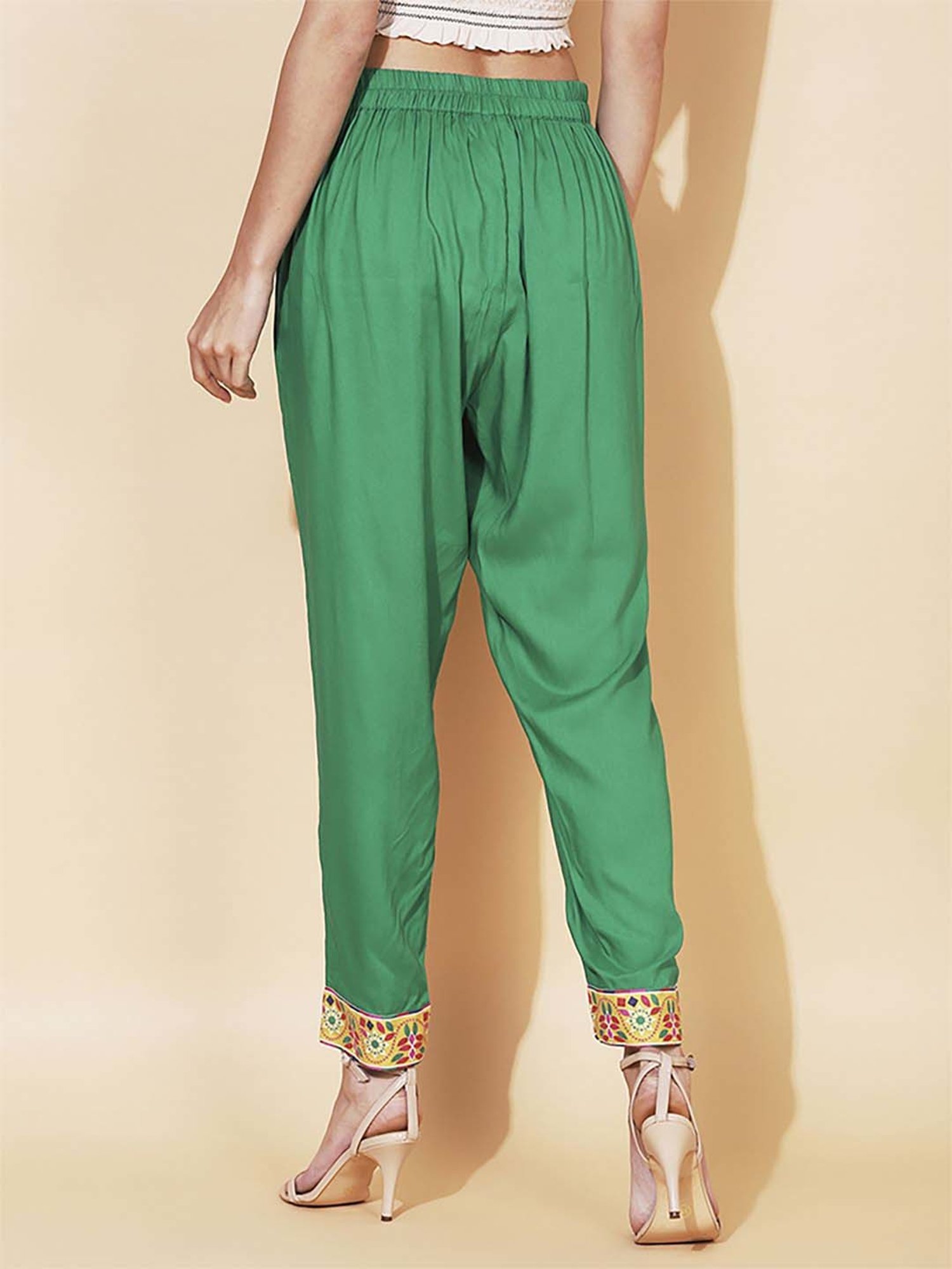 Fashor Green Printed Pants