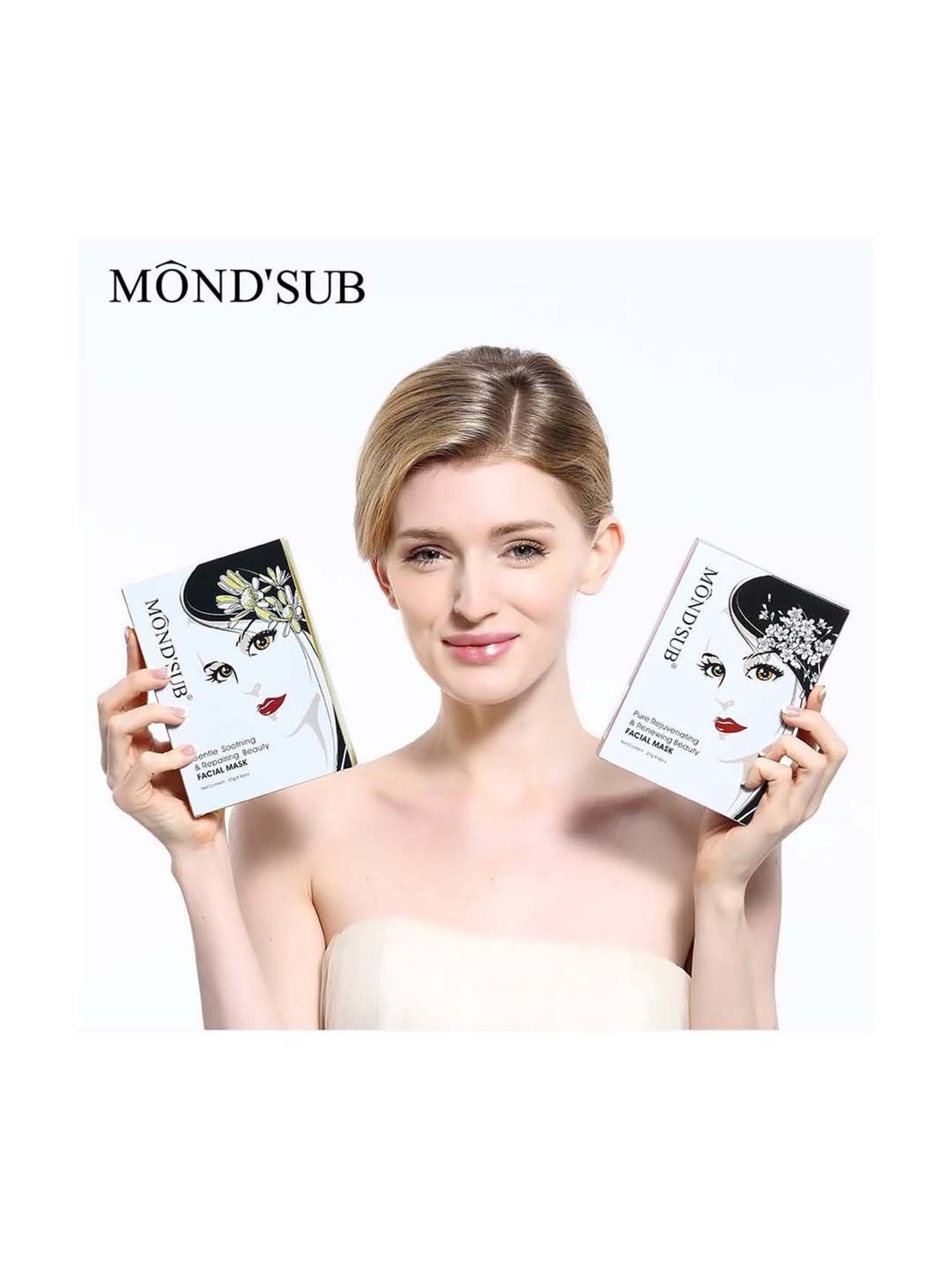 MONDSUB Pure Rejuvenating Facial Sheet Mask (Pack of 3) - 25 gm Each