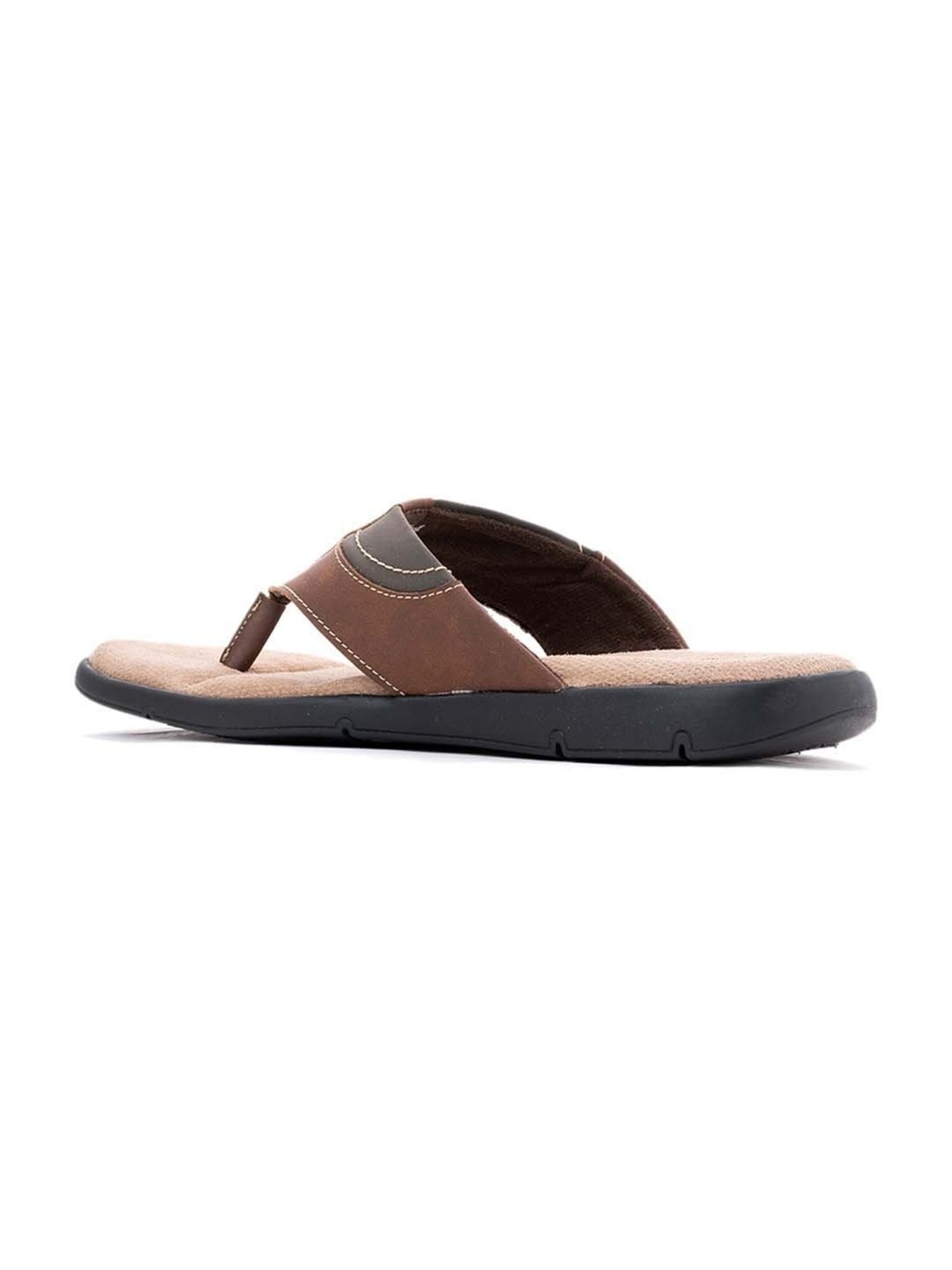 Khadim Men's Brown Flip Flops