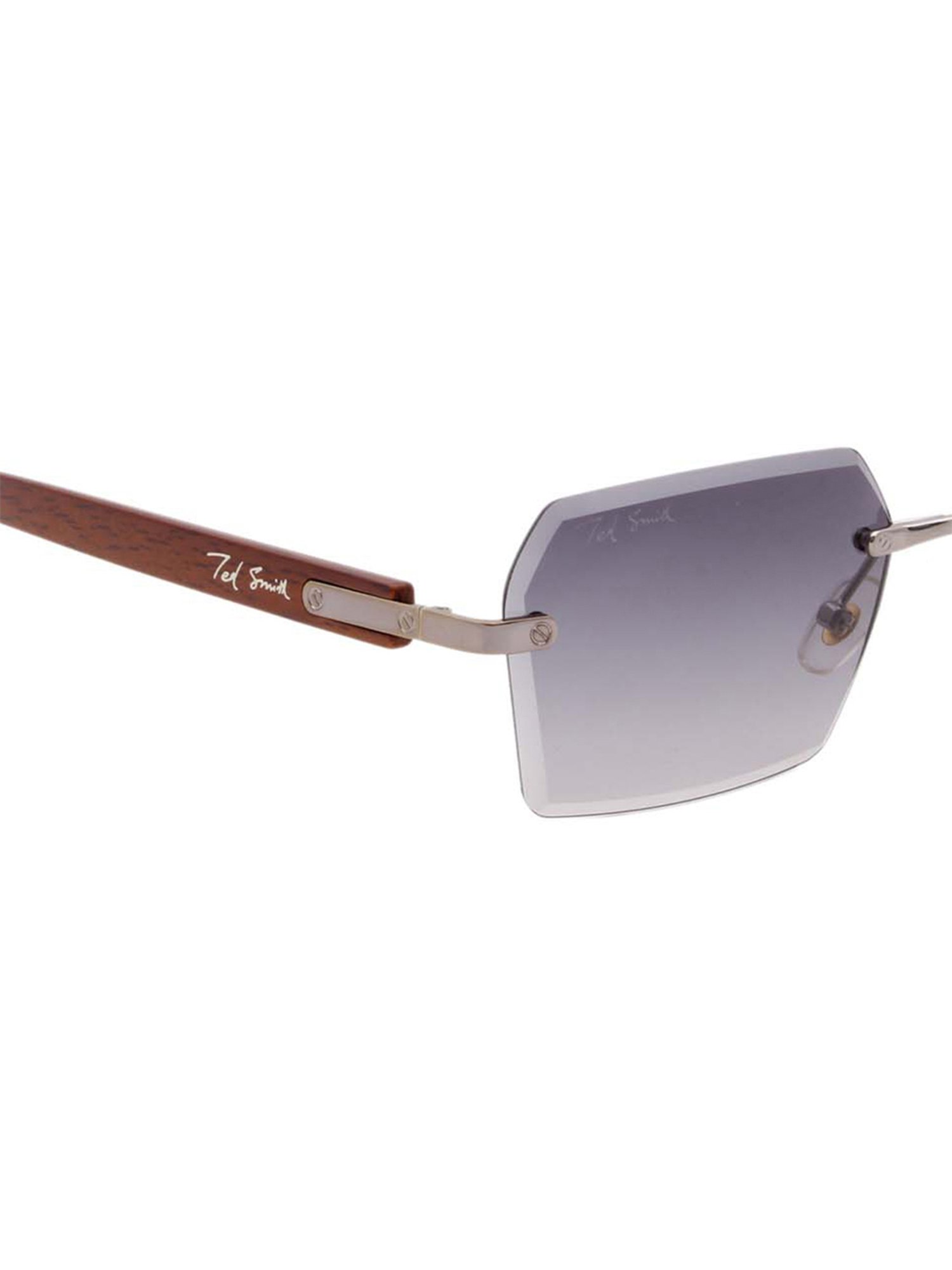 Ted Smith Grey Round UV Protection Unisex Sunglasses