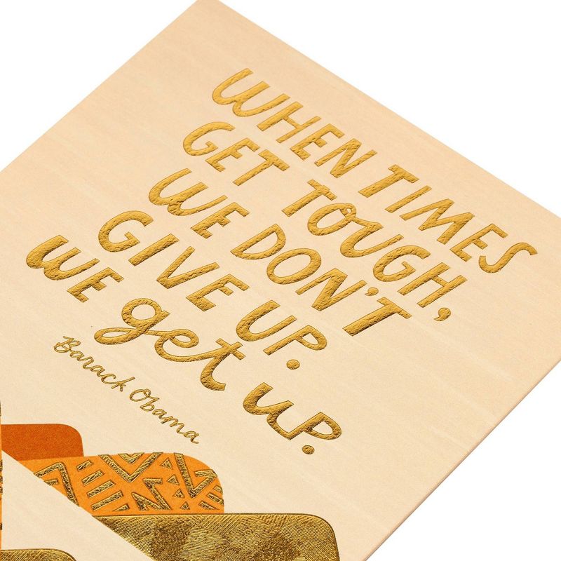 "Don't Give Up" Thinking of You Landscape With Patterns Greeting Card