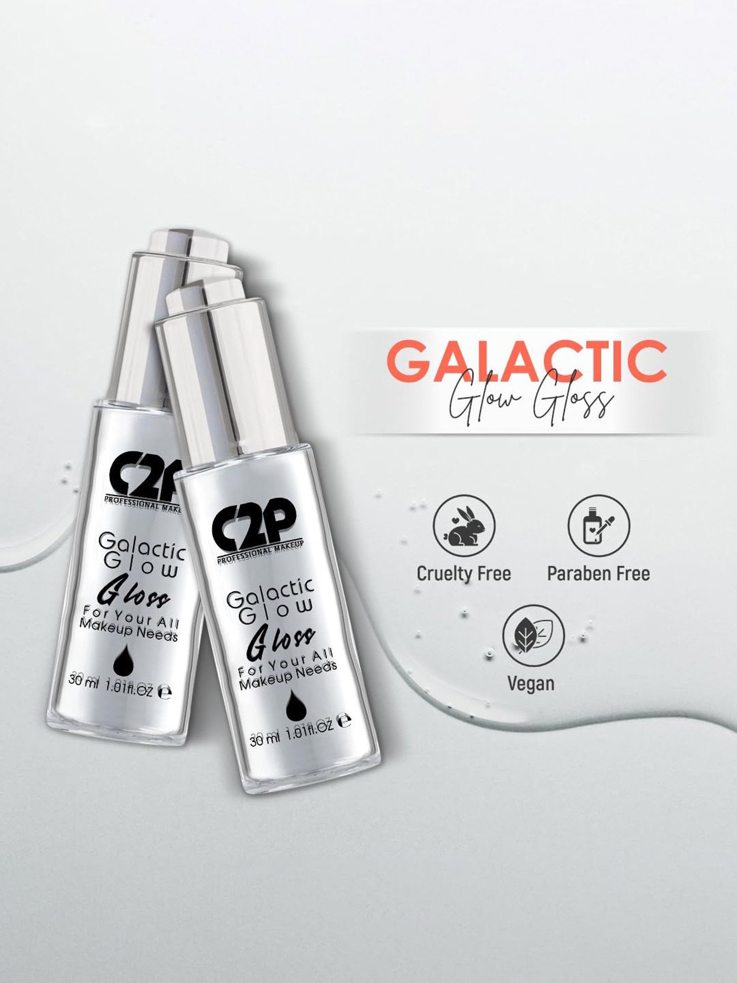 C2P PROFESSIONAL MAKEUP Galactic Glow Gloss Face Serum - 30 ml