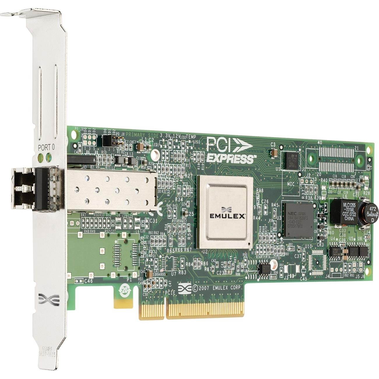 Emulex LPE12000-E 8Gb/s Fibre Channel PCI Express Single Channel Host Bus Adapter