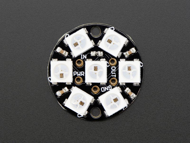 Adafruit NeoPixel Jewel, 7 - 5050 RGB LED with Integrated Drivers
