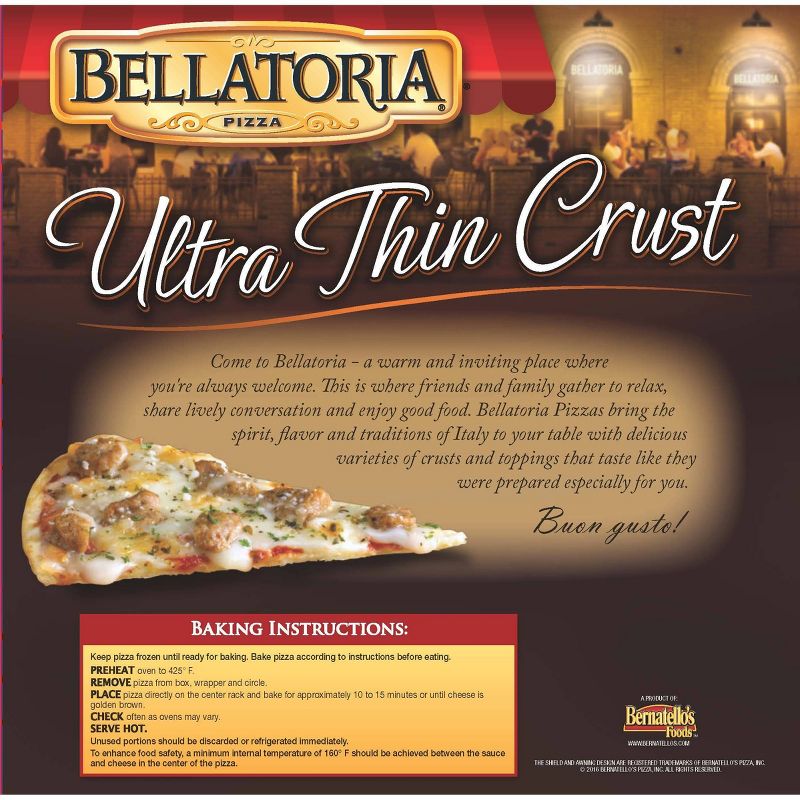 Bellatoria Ultra Thin Crust Italian Sausage Frozen Pizza - 18.27oz
