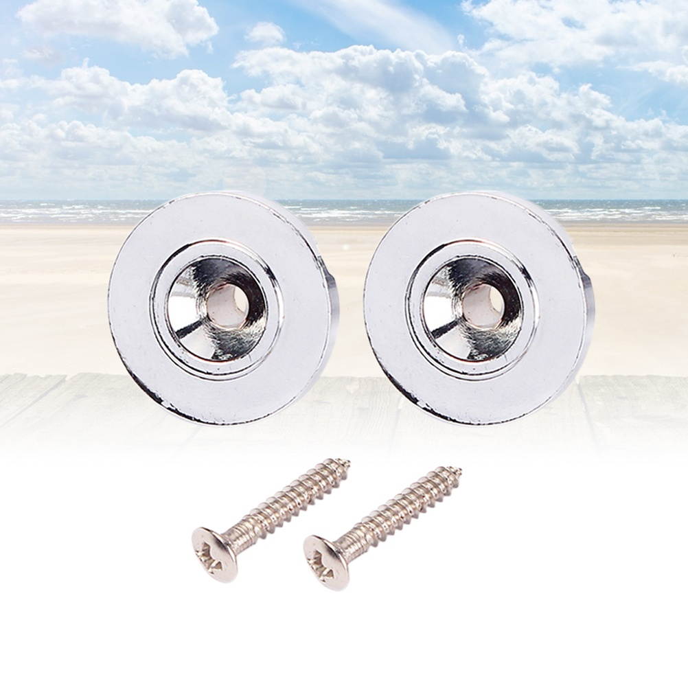 2pcs Guitar Steel Roller String Trees String Retainer String Guide with Screws for Electric Guitar Parts Replacement (Golden)