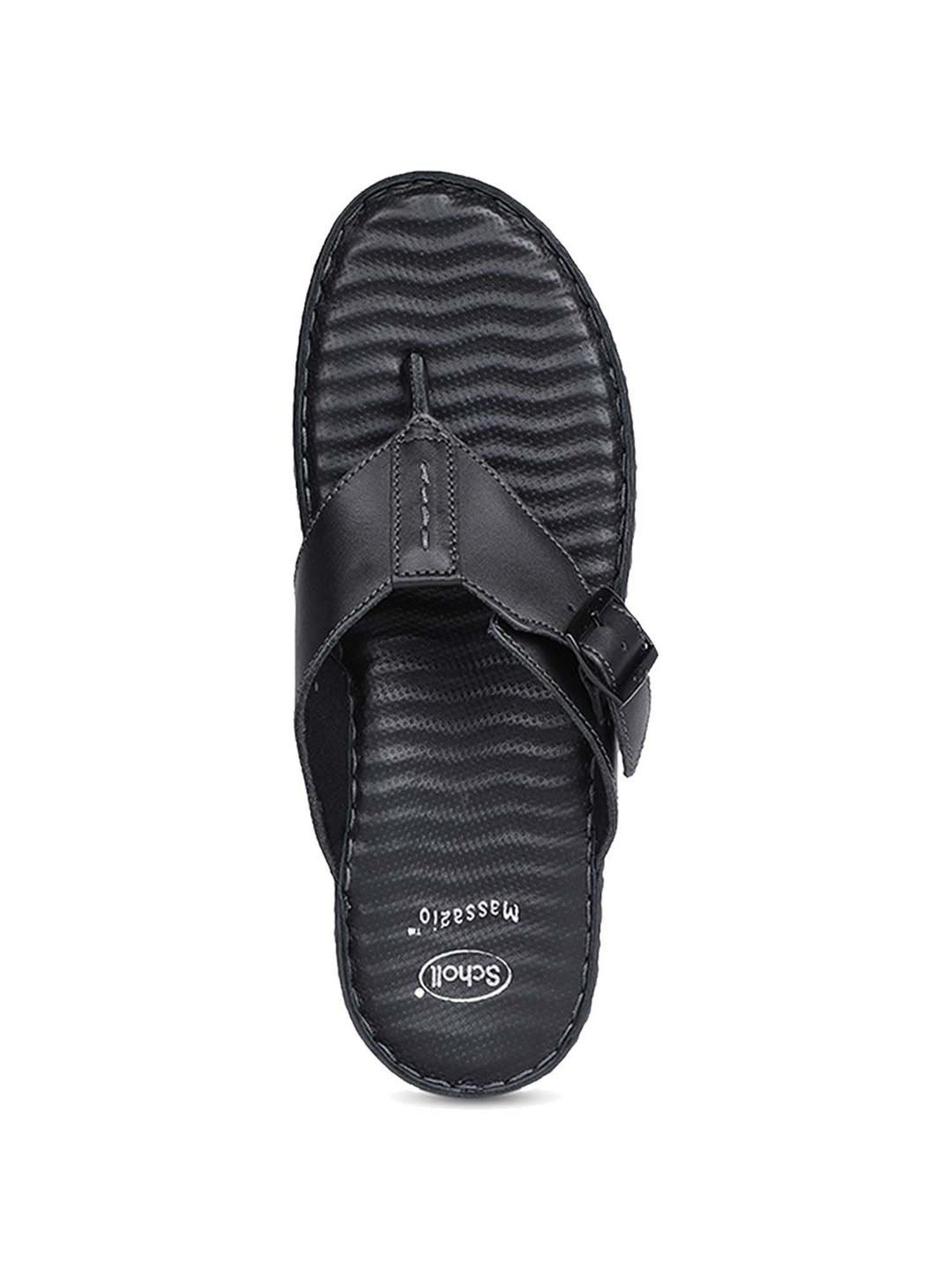 Scholl by Bata Men's Black Thong Sandals