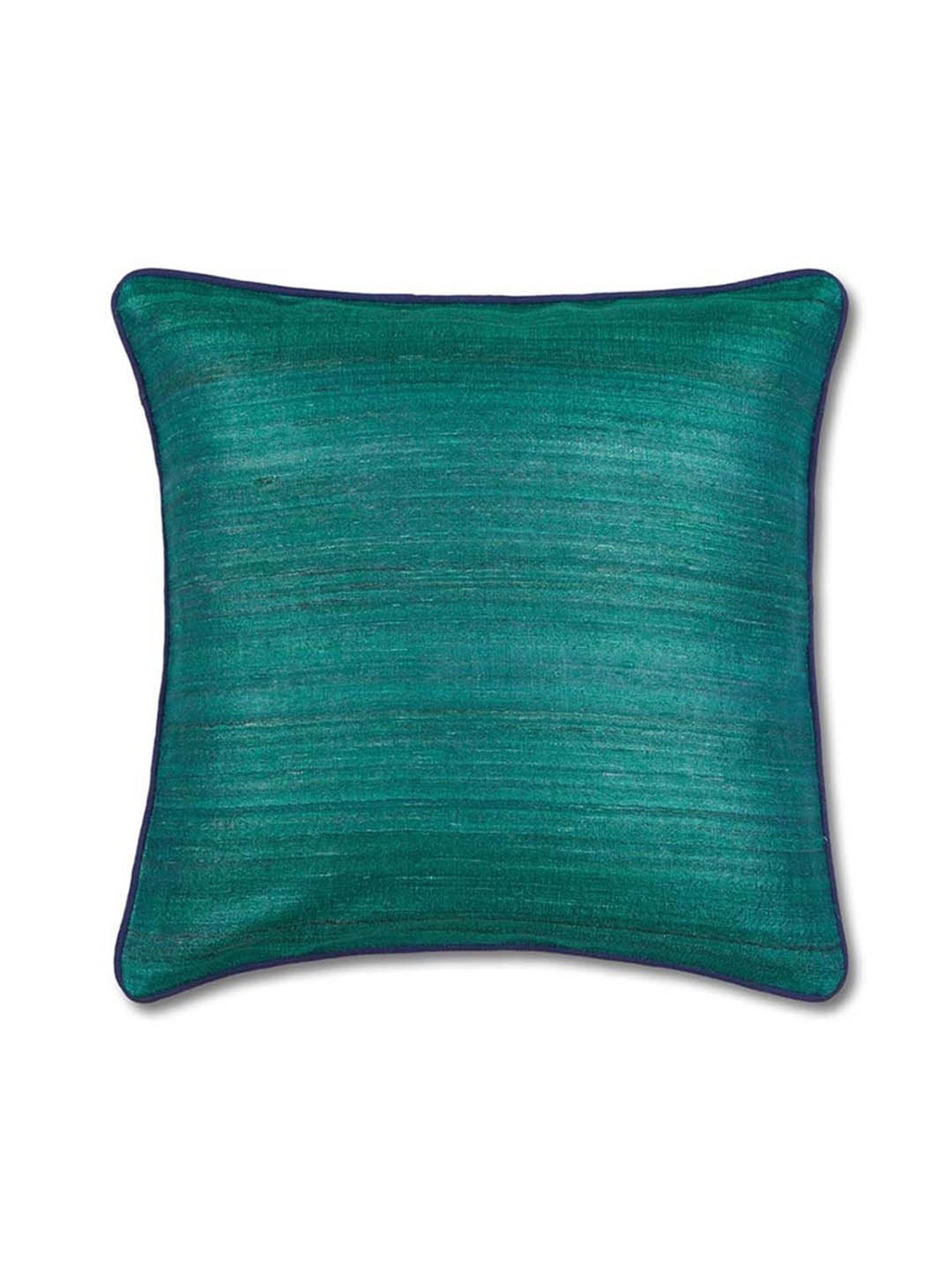 Fabindia Deeva -Tasar Green Silk Cushion Cover
