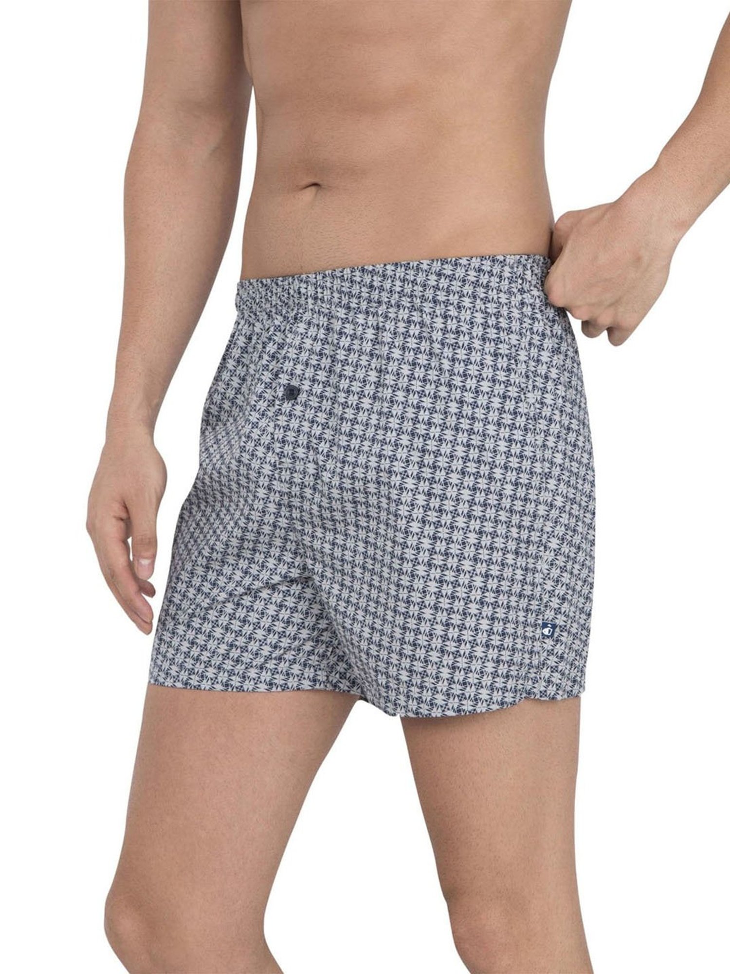 Jockey 8222 Navy Boxers with Ultrasoft & Durable Inner Waistband - Pack of 2 (Prints May Vary)