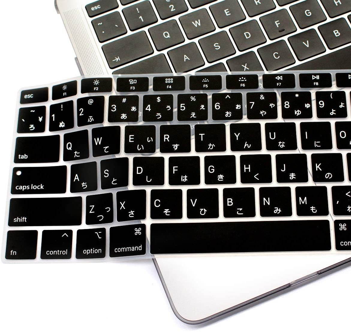 HRH Japanese Language Silicone Keyboard Cover Skin for MacBook Newest Air 13 Inch 2018 Release A1932 with Retina Display and Touch ID,USA Layout