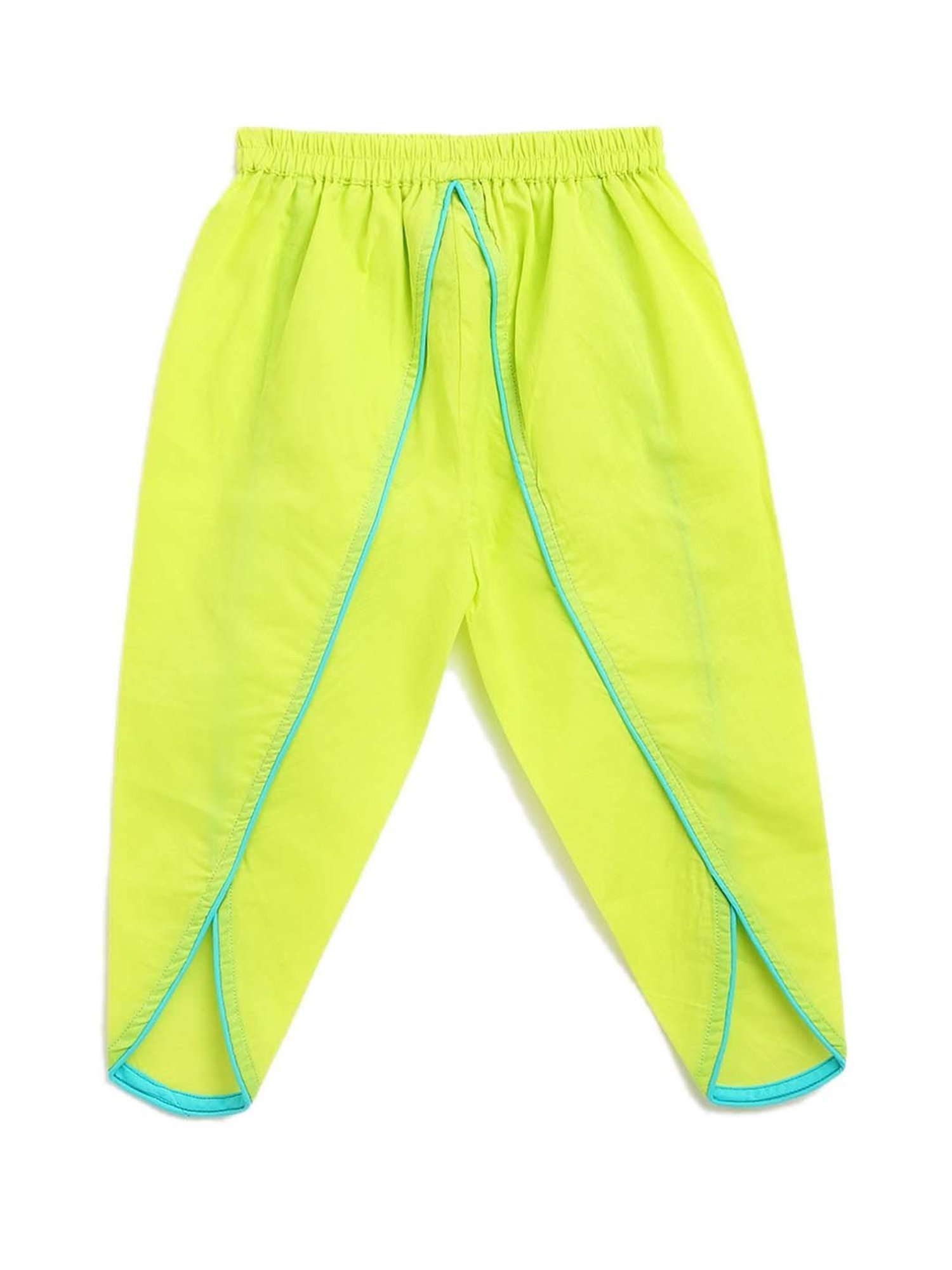 Campana Kids Blue & Green Cotton Floral Print Kurta Set