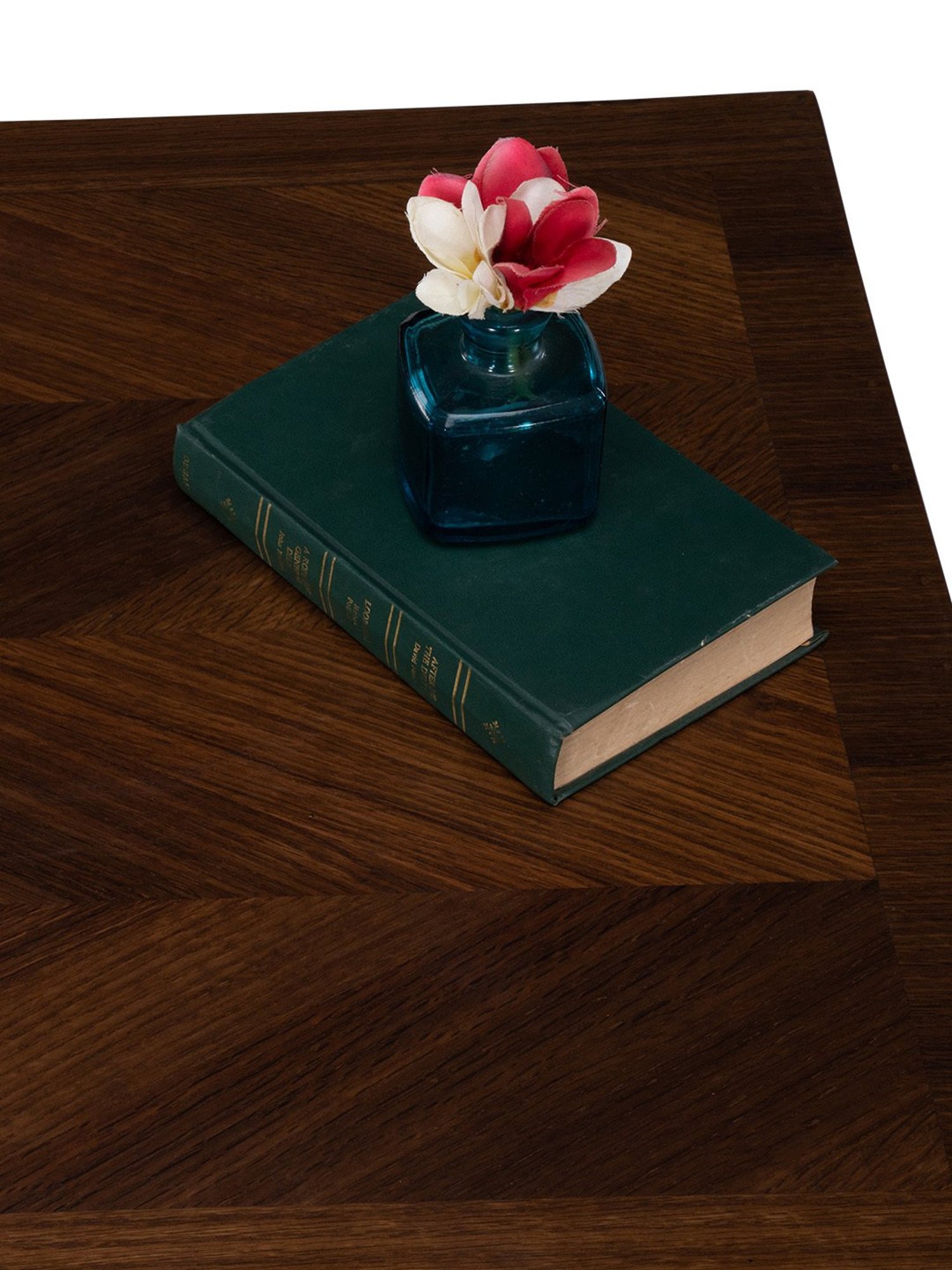 Durian Symphony Brown Solid Wood Veneer Side & End Table