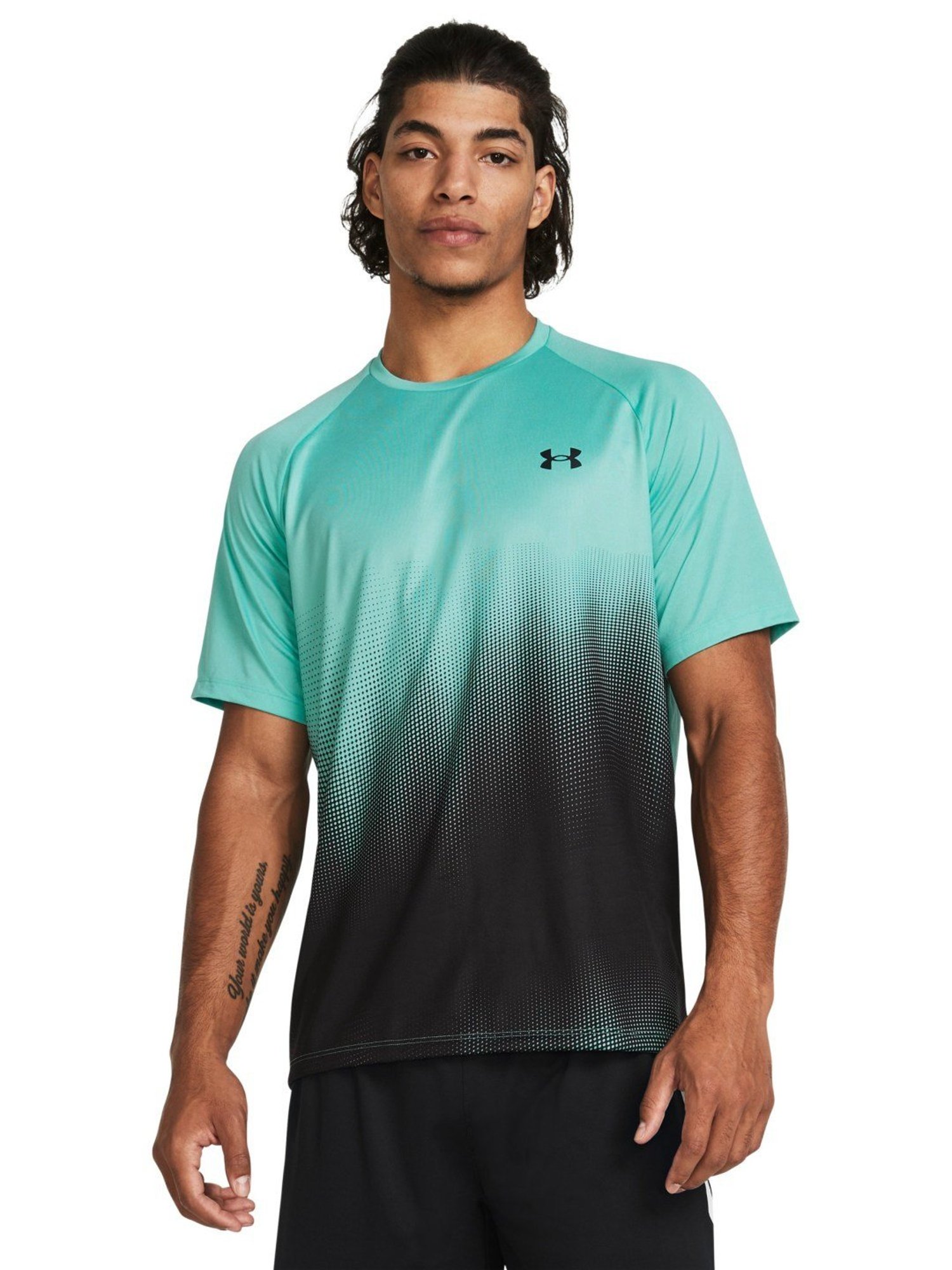 Under Armour Green Slim Fit Ombre T-Shirt