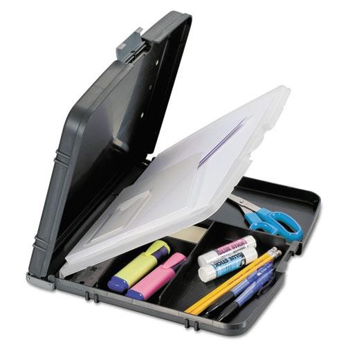 Letter-Size Portable Desktop with Steel Low Profile Clip, Polypropylene, Black