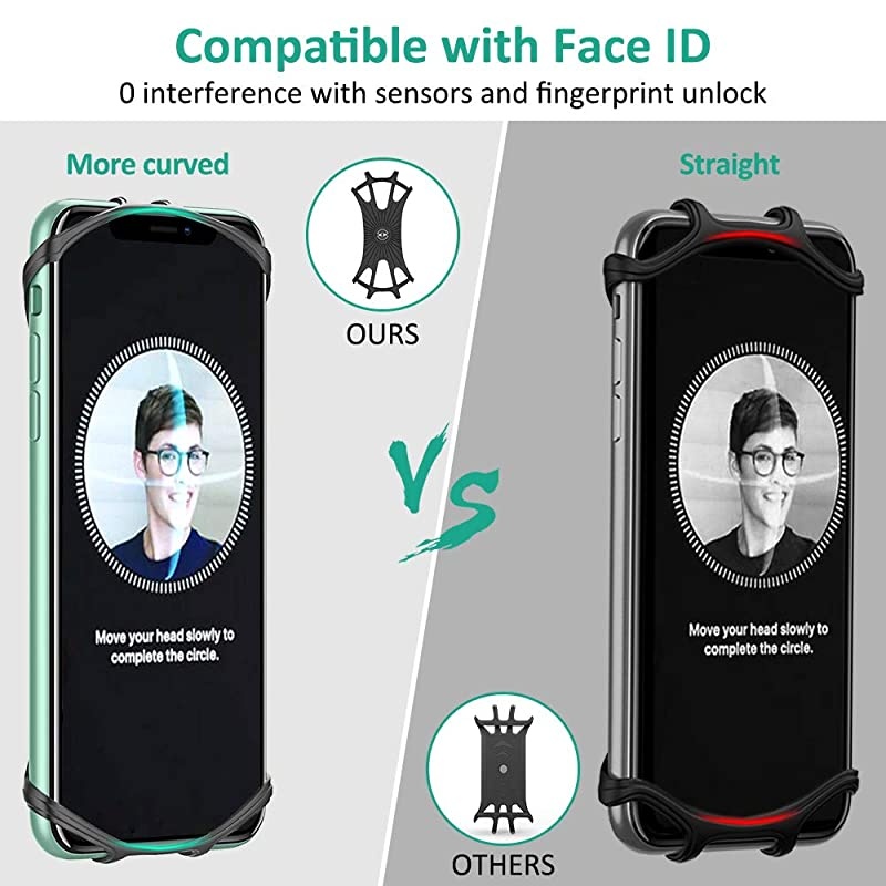 Detachable Bike Phone Mount, 360 Rotation Adjustable Phone Holder for Motorcycle/Bicycle Handlebars, Compatible with iPhone 11 Pro Max/11 Pro/11/XS/XS Max/XR/8/7, Samsung S20/S10 Plus/S10/S10e